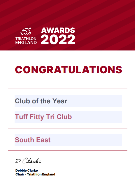 Triathlon England Club of the Year 2022 South East